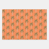 Palmen am Meer Orange Niedlich CUSTOM Geschenkpapier Set (Vorderseite 2)
