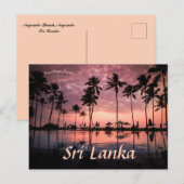 Palmen am Negombo Beach Sri Lanka Postkarte (Vorne/Hinten)