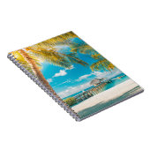 Palmen am Sonnenuntergang Notizblock (Rechte Seite)