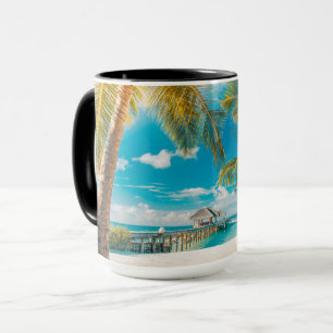 Palmen am Sonnenuntergang Tasse