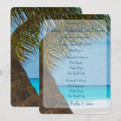 Palmen am Strand Einladungen zur Hochzeit der Prob (Vorne/Hinten)