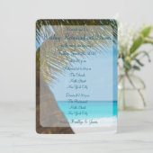 Palmen am Strand Einladungen zur Hochzeit der Prob (Stehend Vorderseite)