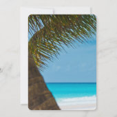Palmen am Strand Einladungen zur Hochzeit der Prob (Rückseite)