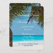 Palmen am Strand Einladungen zur Hochzeit der Prob (Vorne/Hinten)