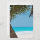 Palmen am Strand Einladungen zur Hochzeit der Prob (Rückseite)