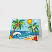 Palmen am Strand | Geburtstag Karte (Vorderseite)
