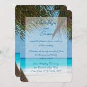 Palmen am Strand Hochzeitseinladungen Einladung (Vorne/Hinten)