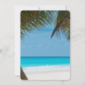 Palmen am Strand Hochzeitseinladungen Einladung (Rückseite)