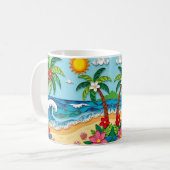 Palmen am Strand Kaffeetasse (Vorderseite Links)