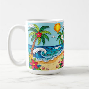 Palmen am Strand Kaffeetasse