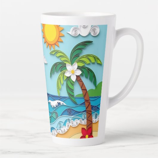 Palmen am Strand Milchtasse (Rechts)
