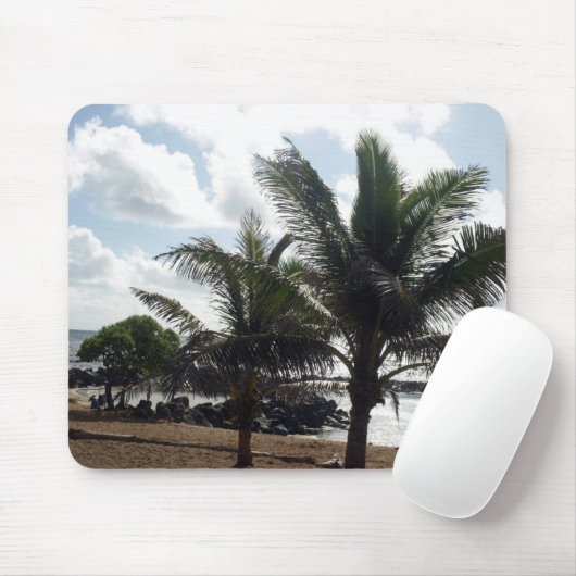 Palmen am Strand Mousepad (Mit Mouse)