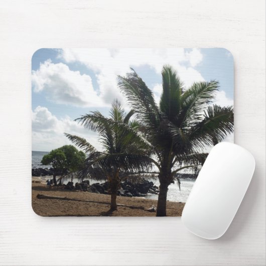 Palmen am Strand Mousepad (Mit Mouse)