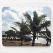 Palmen am Strand Mousepad (Vorne)