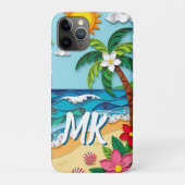 Palmen am Strand Personalisiert Case-Mate iPhone Hülle (Rückseite)