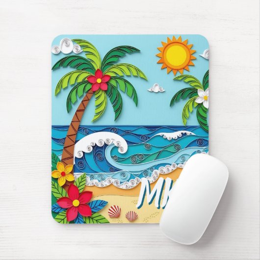 Palmen am Strand Personalisiert Mousepad (Mit Mouse)