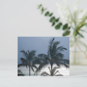 Palmen am Strand Postkarte (Stehend Vorderseite)