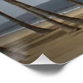 Palmen am Strand von Gonzaga, Santos, Brasilien Poster (Ecke)