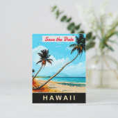 Palmen am Strand von Hawaii, Save The Date (Stehend Vorderseite)