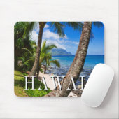 Palmen am Strand von Hideaways Mousepad (Mit Mouse)