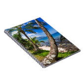 Palmen am Strand von Hideaways Notizblock (Rechte Seite)
