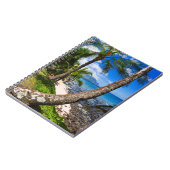 Palmen am Strand von Hideaways Notizblock (Linke Seite)