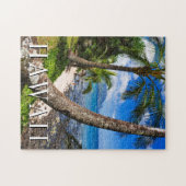 Palmen am Strand von Hideaways Puzzle (Horizontal)