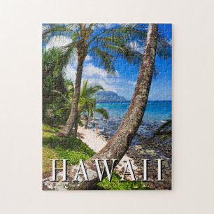 Palmen am Strand von Hideaways Puzzle