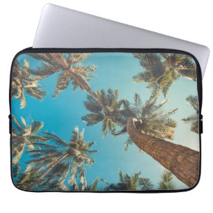 Palmen am tropischen Strand Vintag Laptopschutzhülle