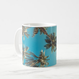 Palmen am tropischen Strand Vintage Kaffeetasse
