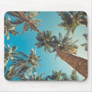 Palmen am tropischen Strand Vintage Mousepad