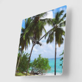 Palmen an der tropischen Seascape Wall Uhr (Winkel)