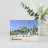 Palmen an einem tropischen Strand Postkarte (Stehend Vorderseite)