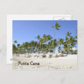 Palmen an einem tropischen Strand Postkarte (Vorne/Hinten)