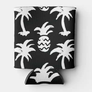 Palmen, Ananas, monochrome Muster. Dosenkühler