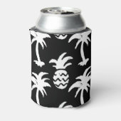 Palmen, Ananas, monochrome Muster. Dosenkühler (Kanne Rückseite)