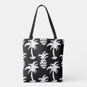 Palmen, Ananas, monochrome Muster. Tasche (Rückseite)