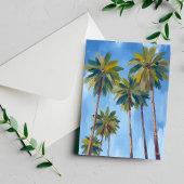 Palmen Aquarell Postkarte