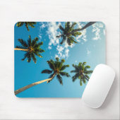 Palmen auf blauem Himmel Skateboard Mousepad (Mit Mouse)