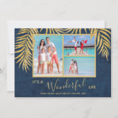 Palmen auf Blue Foto Collage Weihnachten (Vorderseite)