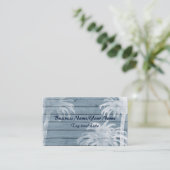 Palmen auf dem rustikalen Wald Background Beach Visitenkarte (Stehend Vorderseite)