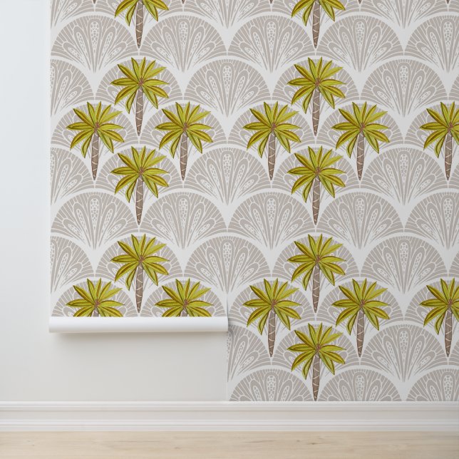 Palmen auf dem Sand der tropischen Inseln Tapete (Anwendung)