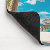 Palmen auf dem Sonnenuntergang Mousepad (Ecke)