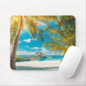 Palmen auf dem Sonnenuntergang Mousepad (Mit Mouse)
