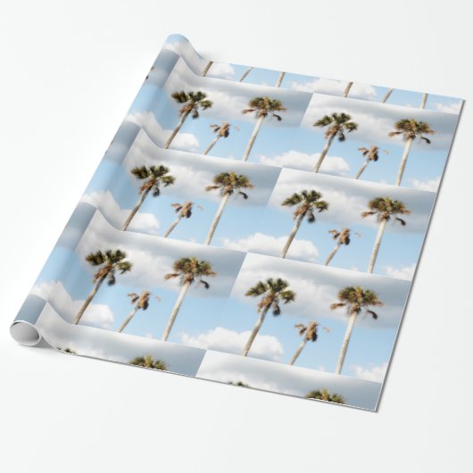 Palmen auf dem Strand Geschenkpapier (Ungerollt)