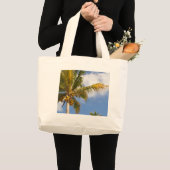 Palmen auf dem Strand Jumbo Stoffbeutel (Vorderseite (Produkt))
