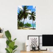 Palmen auf dem tropischen Seascape-Poster Poster (Heimbüro)