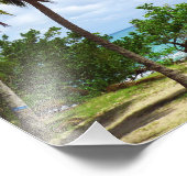 Palmen auf der tropischen Seascape Foto Erweiterun (Ecke)