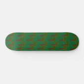 Palmen auf dunkelgrün skateboard (Horizontal)