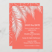 Palmen auf lebenden Korallen SAVE THE DATE (Vorne/Hinten)